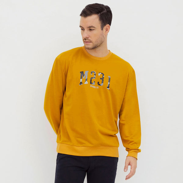 M231 Crewneck Sweater Grafis Mustard 2094A