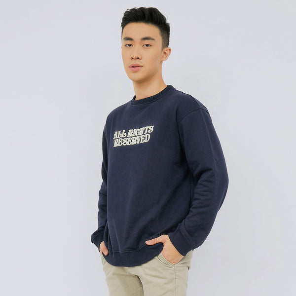 M231 Sweater Crewneck Panjang Navy 2220C