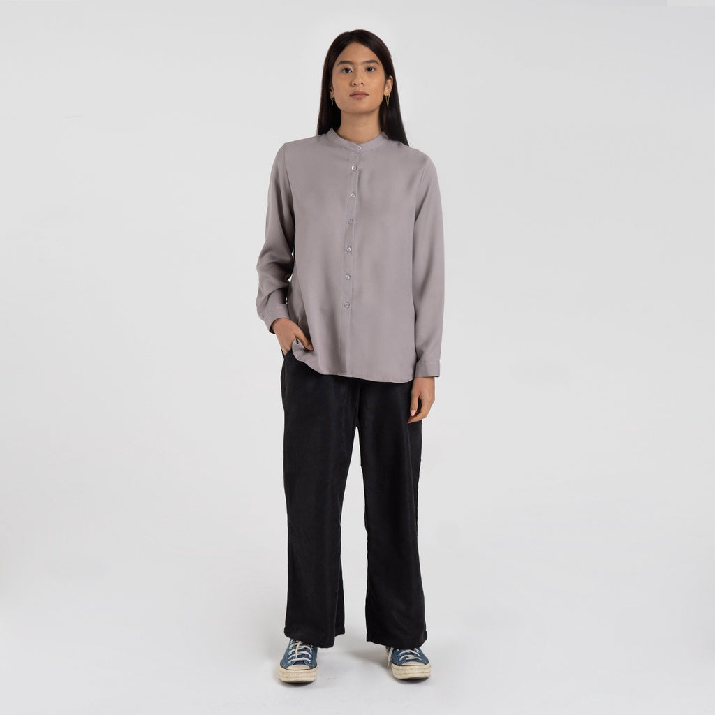 M231 Kemeja Wanita Henley Neck Panjang Wet Weather 2451C