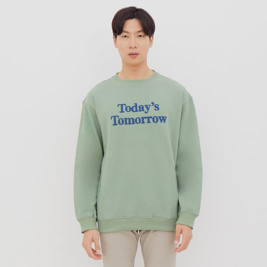 M231 Sweater Crewneck Panjang Sage Green 2219E