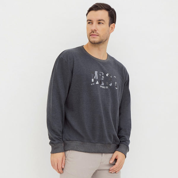 M231 Crewneck Sweater Grafis Abu 2094D