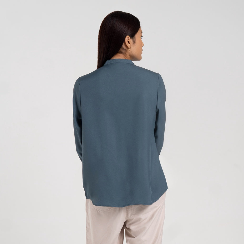 M231 Kemeja Wanita Henley Neck Panjang Shadow 2451A