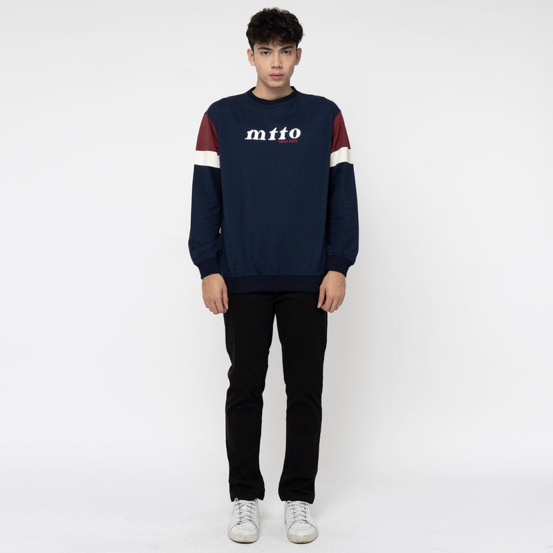 M231 Sweater Crewneck Panjang Navy 2231B