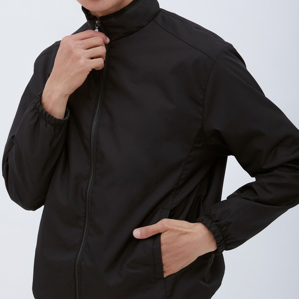 M231 Jaket Pria Taslan Windbreaker Panjang Hitam 2038A