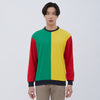 M231 Crewneck Sweater Combination Hijau Kuning 2076A