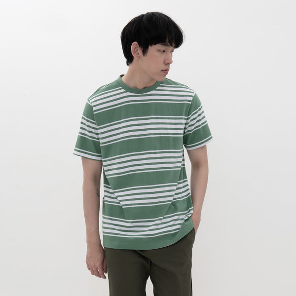 M231 T-Shirt Stripe Pendek Hijau 2172A