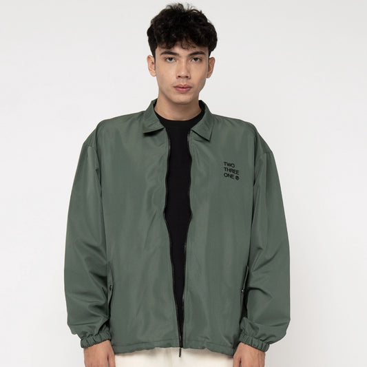 M231 Jaket Coach Two Tone Dark Green Back On Track 2584B