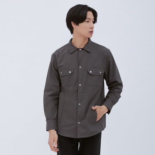 M231 Jaket Pria Coverall Panjang Abu 1959D
