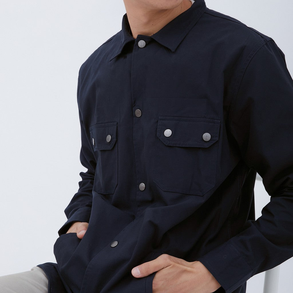 M231 Jaket Pria Coverall Panjang Navy 1959E