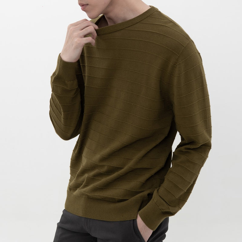 M231 Sweater Knit Panjang Olive 2177D