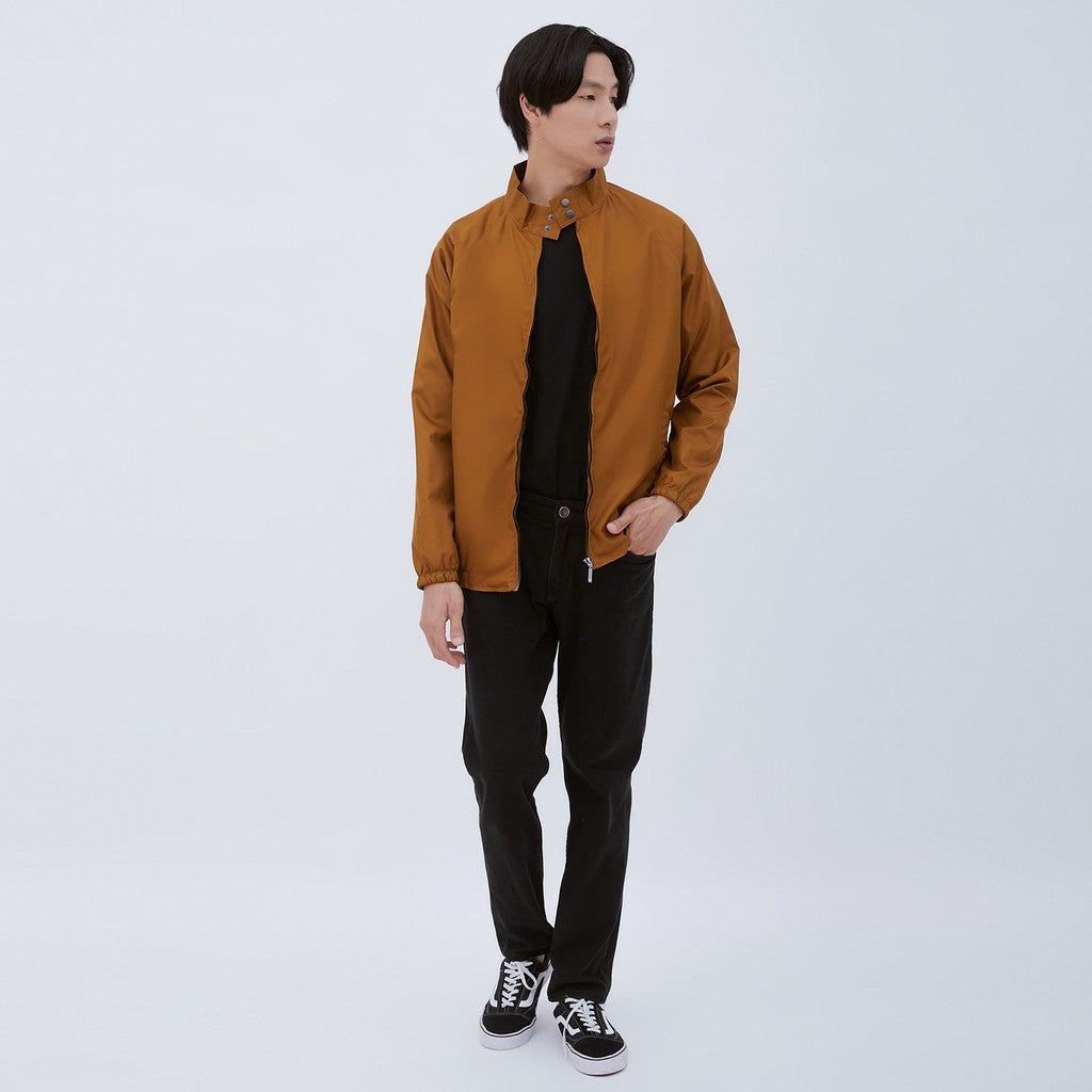 M231 Jaket Pria Taslan Windbreaker Panjang Coklat 2039F