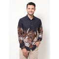M231 Kemeja Pria Batik Panjang Warna Navy 1567