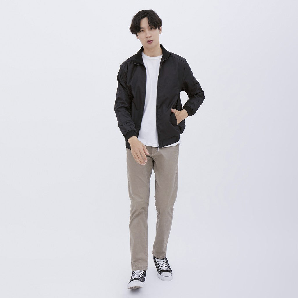 M231 Jaket Pria Taslan Harrington Panjang Hitam 1756B