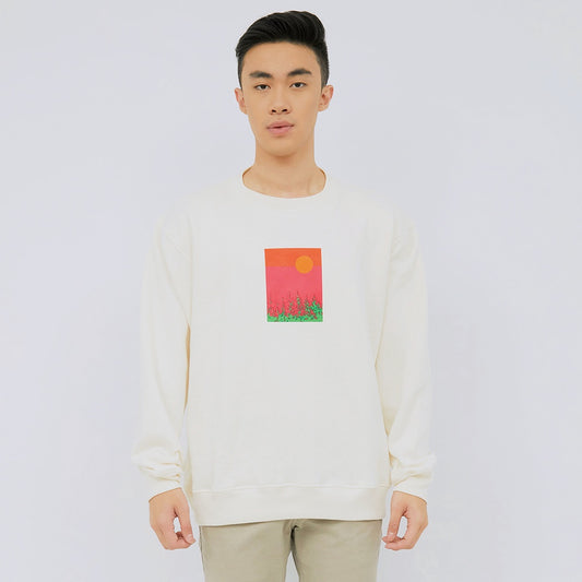 M231 Sweater Crewneck Vantage Panjang Broken White 2392B