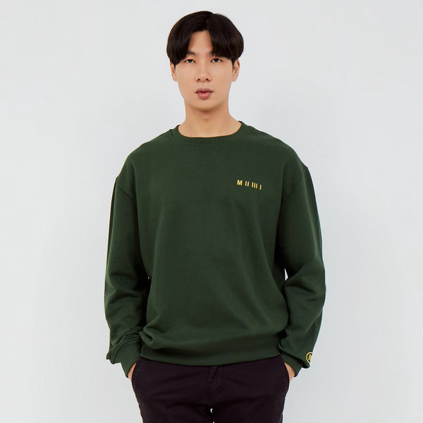 M231 Sweater Crewneck Panjang Hijau 2198D