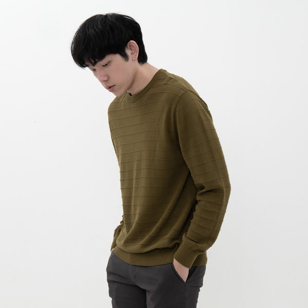 M231 Sweater Knit Panjang Olive 2177D