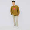 M231 Sweater Crewneck Vantage Panjang Olive 2392A