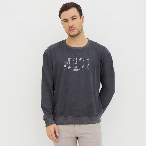 M231 Crewneck Sweater Grafis Abu 2094D