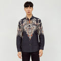 M231 Kemeja Pria Batik Panjang Hitam 2153B