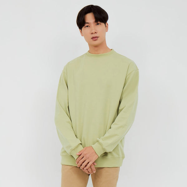 M231 Sweater Crewneck Panjang Hijau 2216A