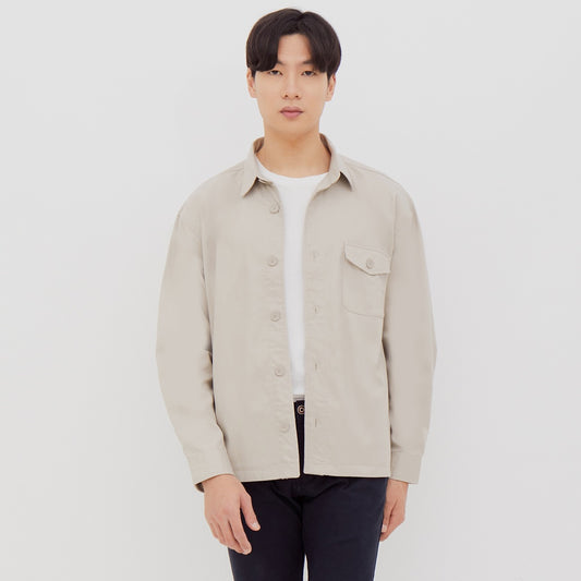 M231 Kemeja Jaket Pria Panjang Khaki 2269A