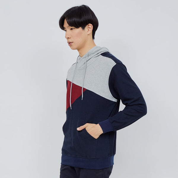 M231 Pullover Sweater Hoodie Combination Panjang Navy 1965C