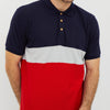 M231 Polo Shirt Pria Combination Pendek Merah 2095C