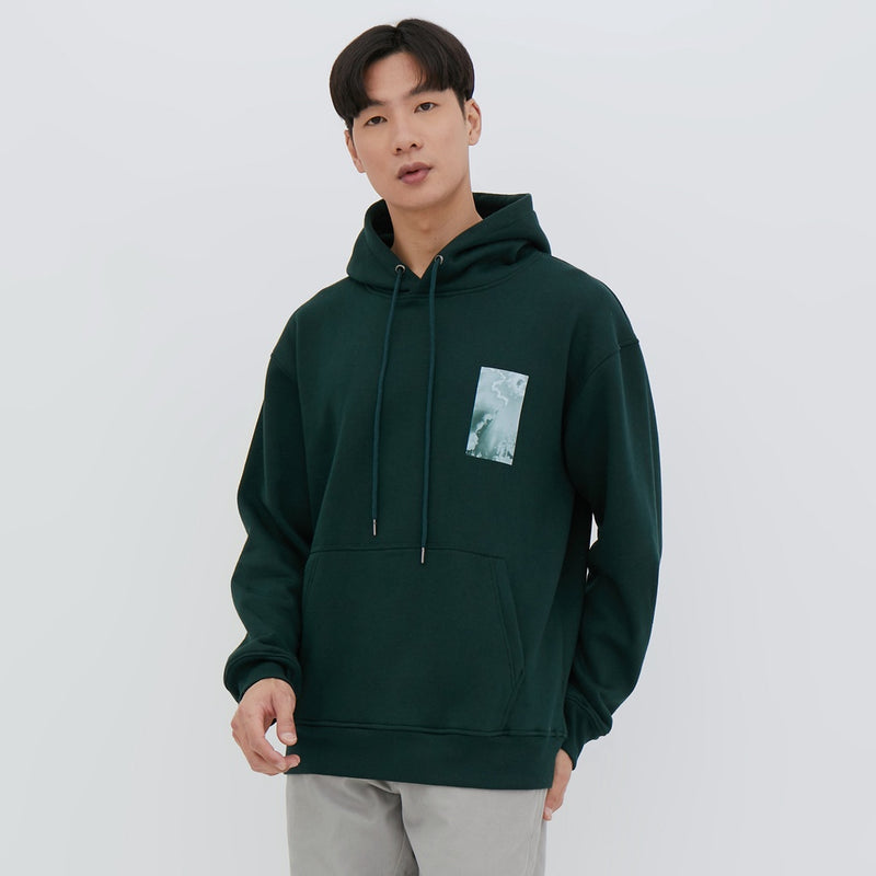 M231 Hoodie Vantage Panjang Hijau Tua 2391A