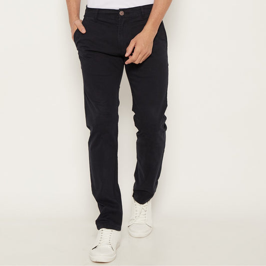 M231 Celana Panjang Pria Chinos Slim Fit Stretch Warna Navy C1040