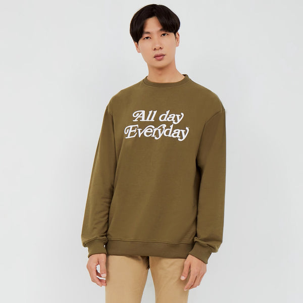 M231 Sweater Crewneck Panjang Army 2227C