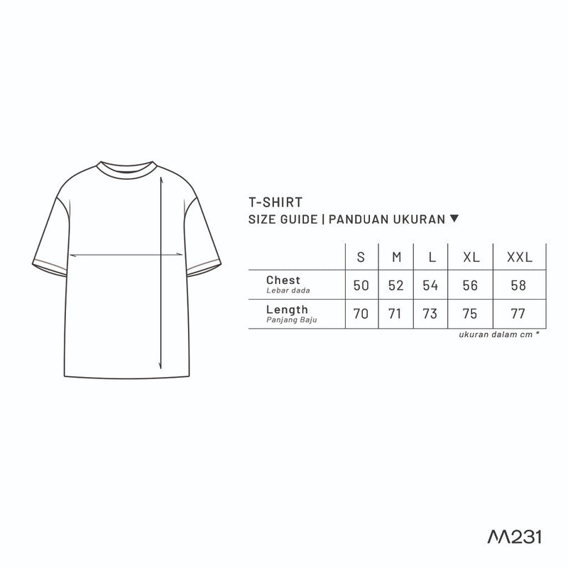 M231 T-Shirt Combination Pendek Abu 2161B
