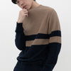 M231 Sweater Knit Combination Panjang Coklat 2196B