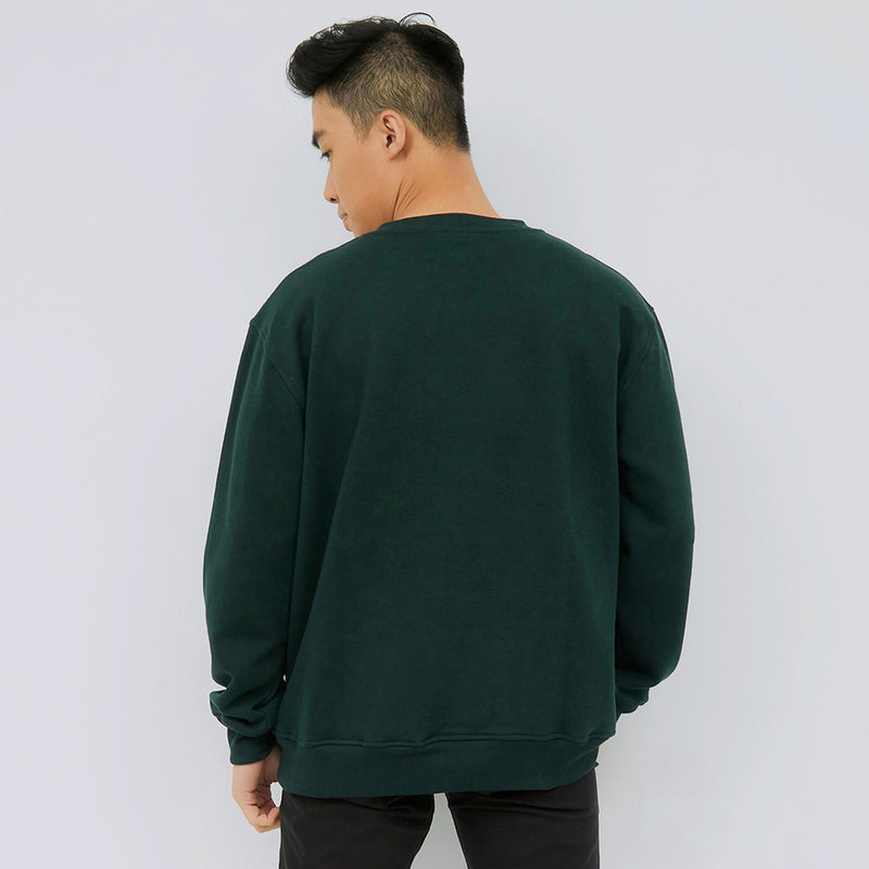 M231 Sweater Crewneck Vantage Panjang Hijau Tua 2390B