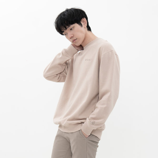 M231 Sweater Crewneck Panjang Light Brown 2198A