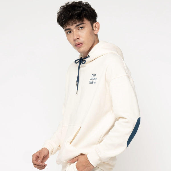 M231 Elbow Patch Hoodie Back On Track Biru 2580B