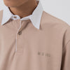 M231 Pakaian Pria Polo Neck Sweatshirt Cream 2582B