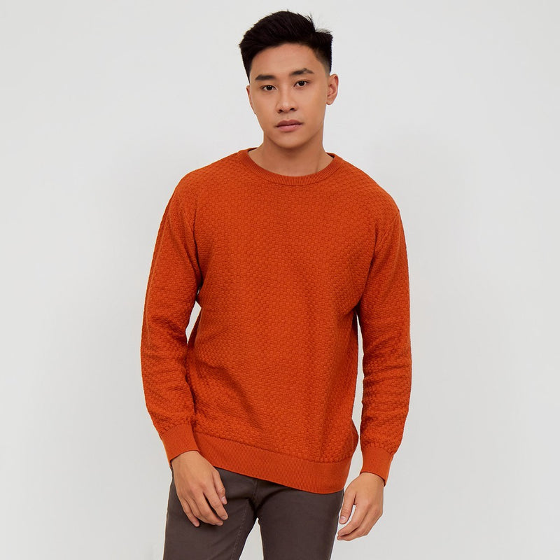 M231 Sweater Rajut Panjang Terracotta 2142A
