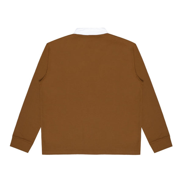 M231 Pakaian Pria Polo Neck Sweatshirt Coklat 2582A