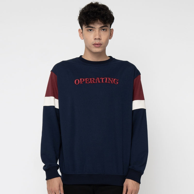 M231 Sweater Crewneck Panjang Navy 2230A