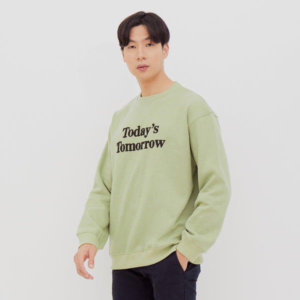 M231 Sweater Crewneck Panjang Hijau Muda 2219B