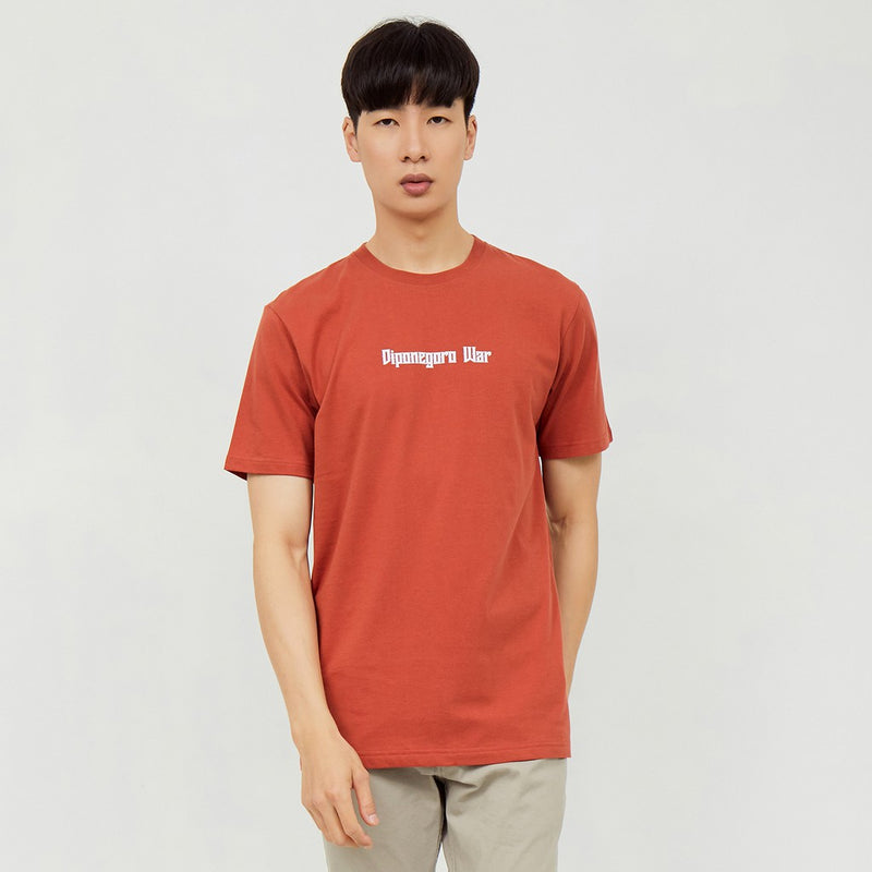 M231 T-Shirt Grafis Pendek Merah Bata 2113A