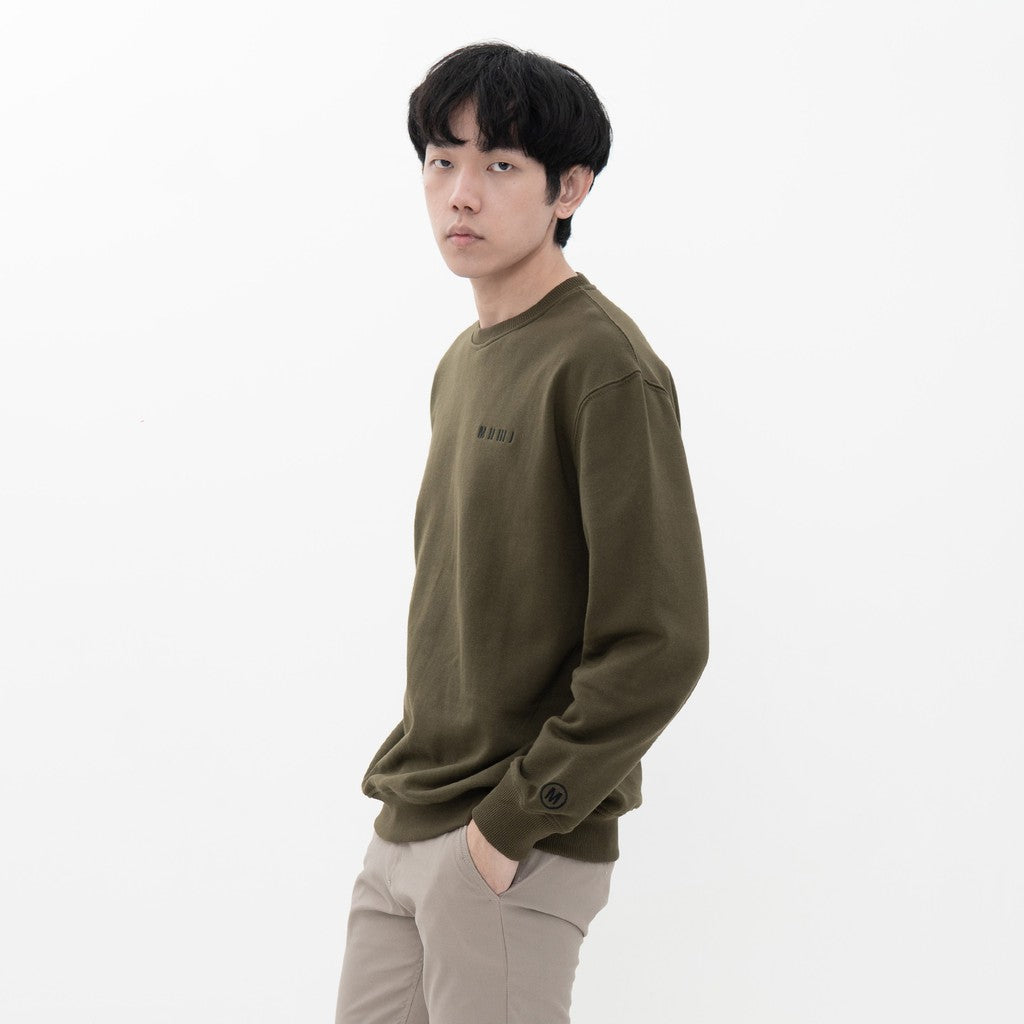 M231 Sweater Crewneck Panjang Army 2198F