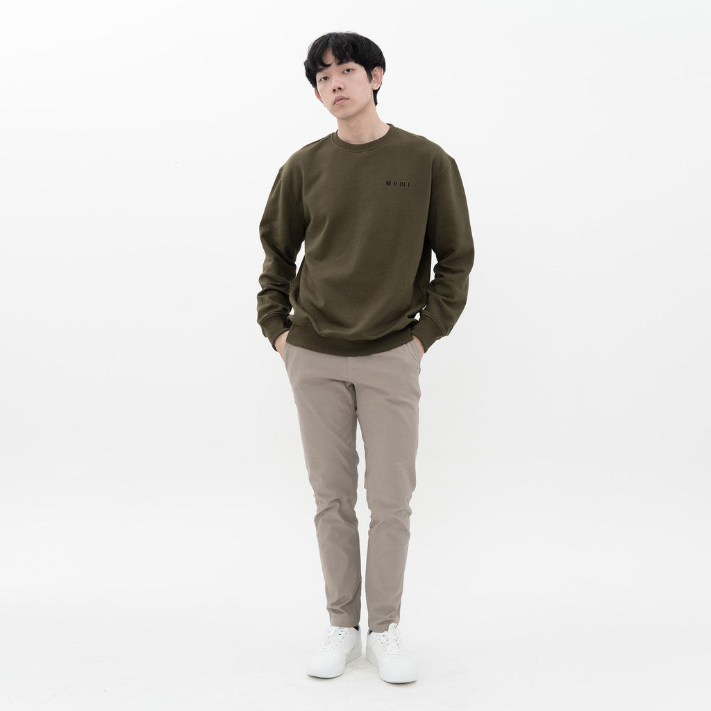 M231 Sweater Crewneck Panjang Army 2198F