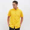 M231 Kemeja Pria Cotton Pique Pendek Warna Kuning 1793I