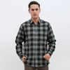 M231 Kemeja Pria Flannel Panjang Warna Abu 1899A