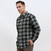 M231 Kemeja Pria Flannel Panjang Warna Abu 1899A