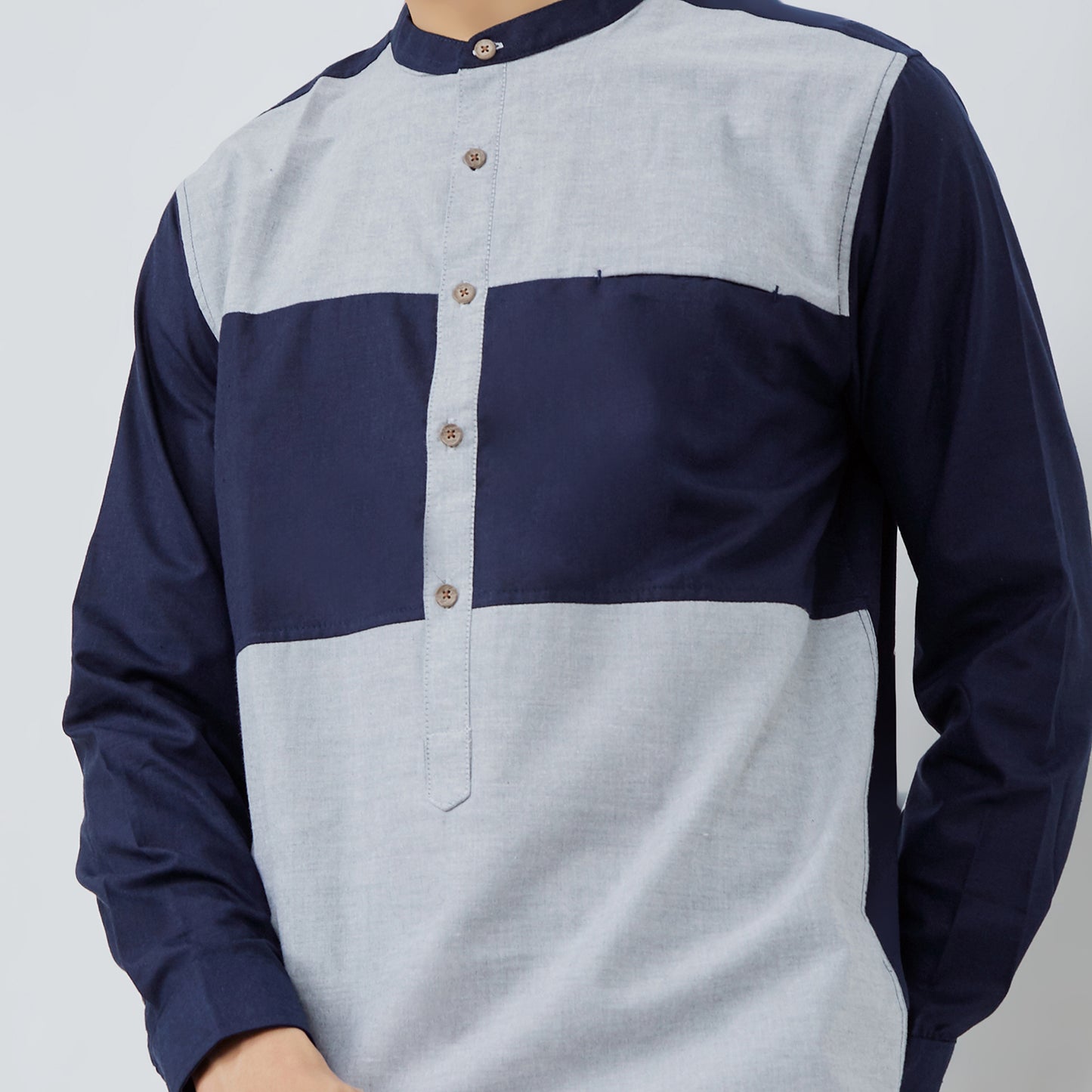 M231 Koko Kurta Pria Panjang Navy 1984A