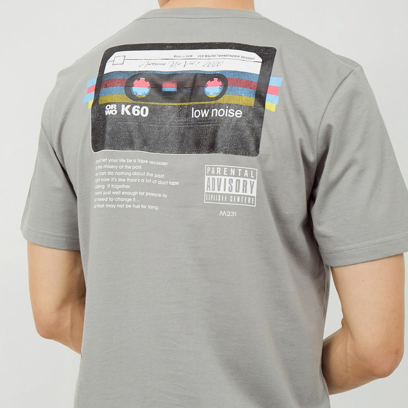 M231 T-Shirt Grafis Pendek Abu 2096B