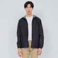 M231 Jaket Pria Taslan Hoodie Panjang Hitam 1757B