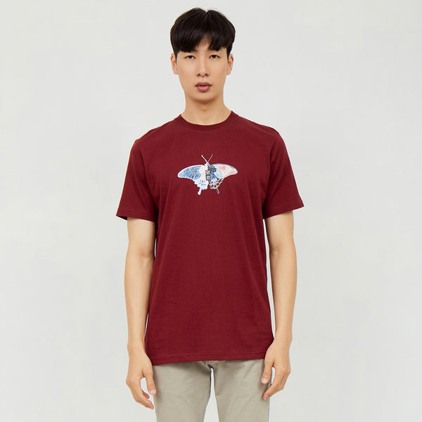 M231 T-Shirt Grafis Pendek Maroon 2102A